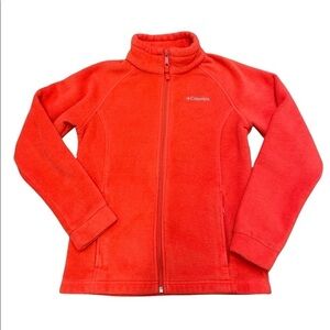 Columbia full zip up fleece jacket zipper pockets Girls medium